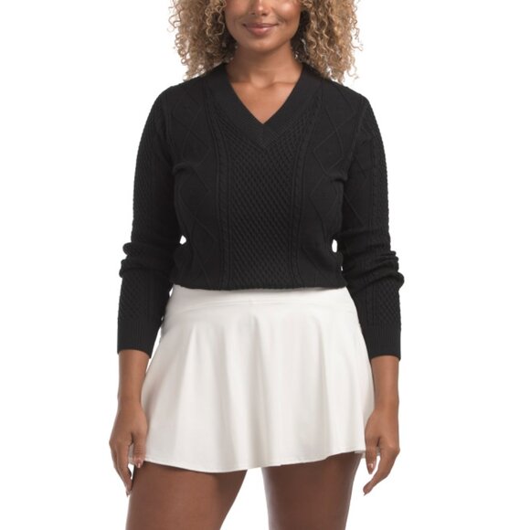 NVO Black Upf 40 Textured Bala Sweater - Picture 1 of 2